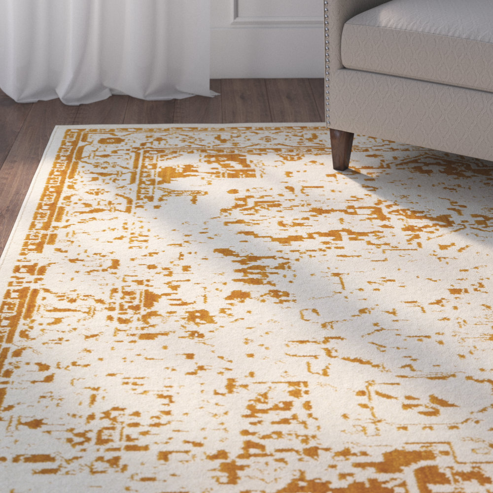 Mistana™ Tierney Performance Burnt Orange, Cream Rug & Reviews Wayfair