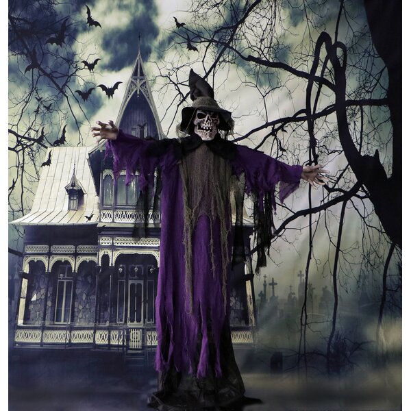 Halloween Life Size Psychic Witch Haunted House Decorations Props Tricky Hanging 