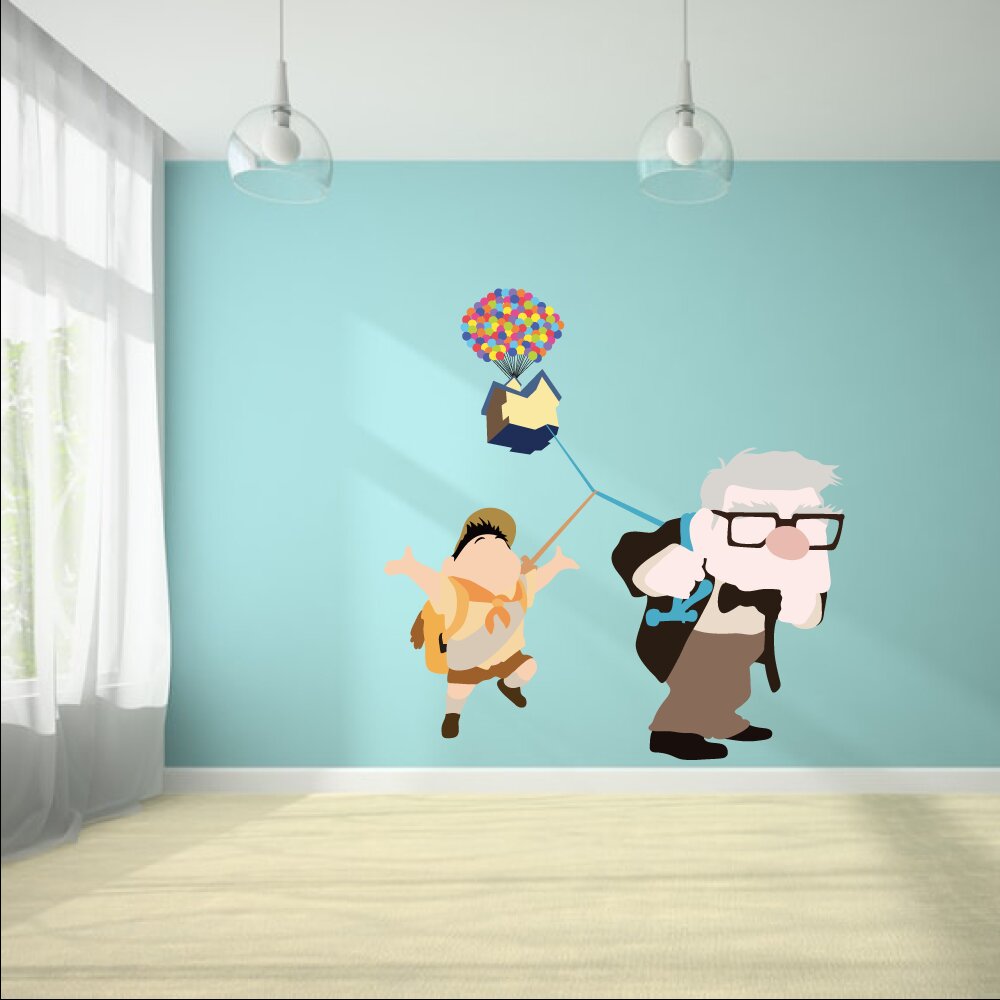 Design With Vinyl Carl and Russell up Movie Cartoon Characters Wall Decal |  Wayfair
