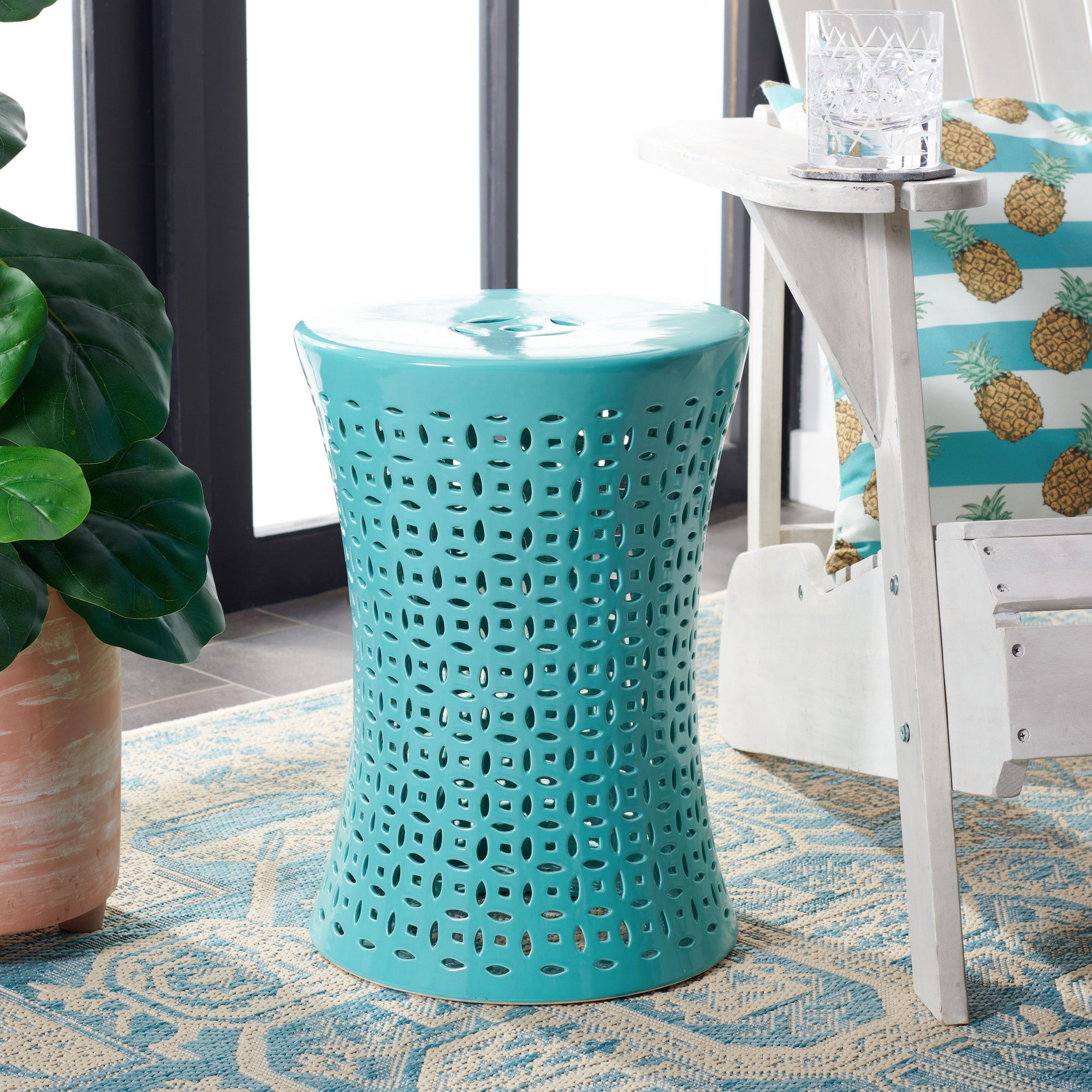 House of Hampton® Alondo 18'' Tall Ceramic Garden Stool & Reviews | Wayfair