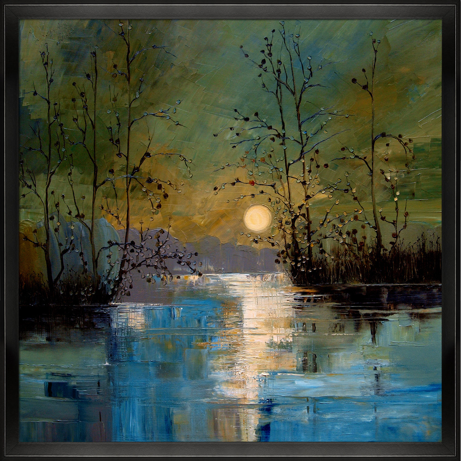 Vault W Artwork River, With Glowing Moon by Justyna Kopania Picture