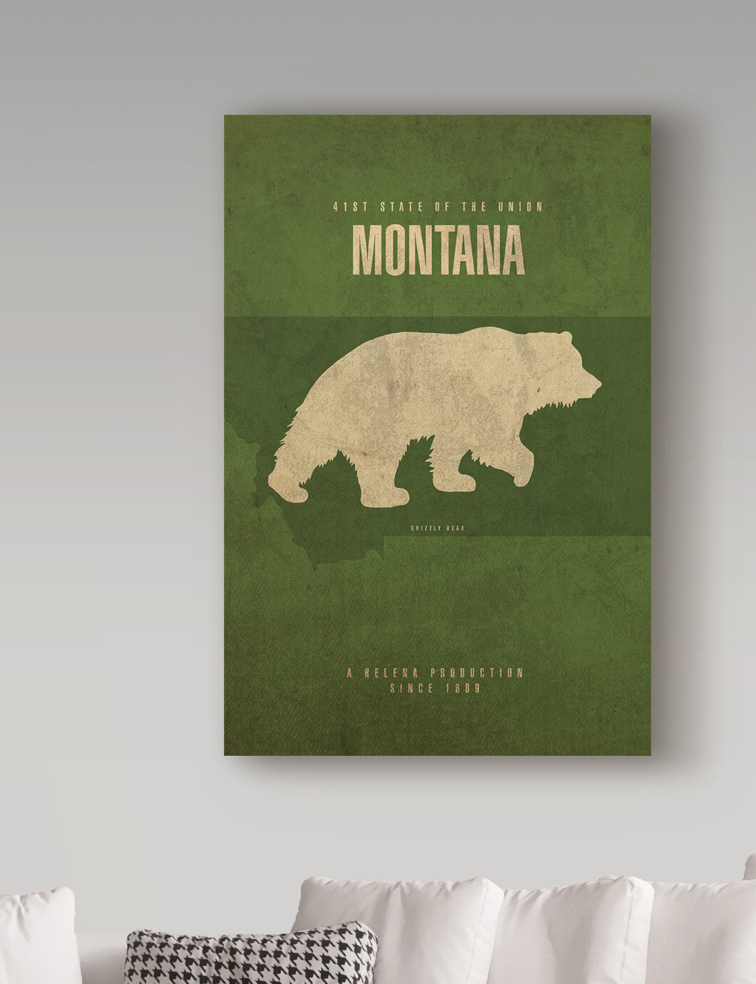 Millwood Pines State Animal Montana by Red Atlas Designs - Graphic Art on  Canvas | Wayfair