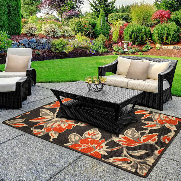 Red Barrel Studio® Rectangle Floral Machine Made 5' x 8' Indoor ...