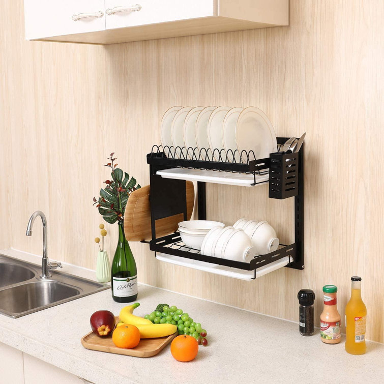 MingshanAncient Dish Drying Rack2 Tier Dish Rack With ...