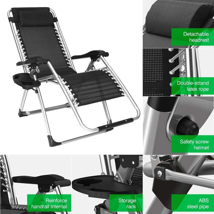 Arlmont & Co. Kristmann Reclining Zero Gravity Chair with Cushion | Wayfair