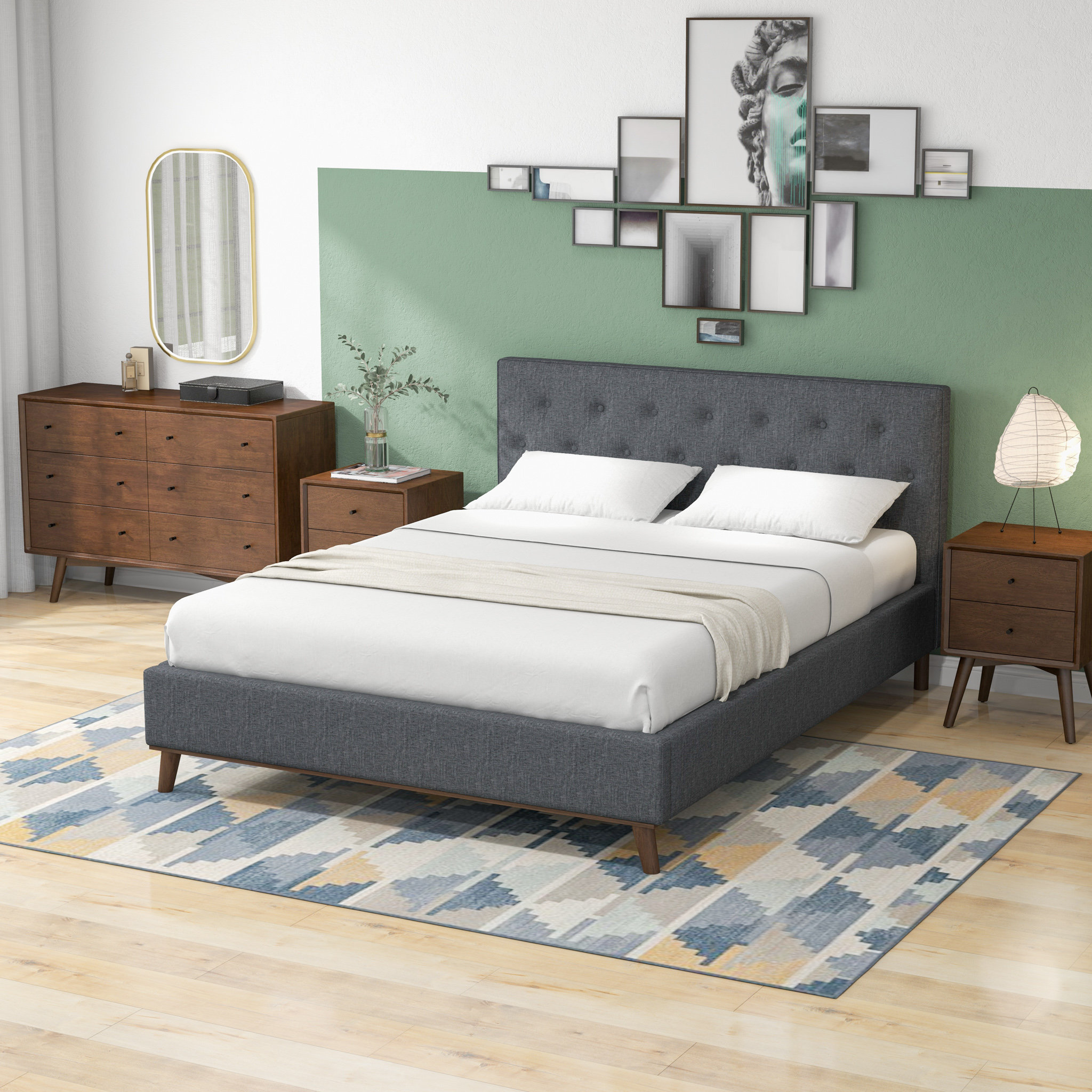 Wayfair | Queen Size Wood and Upholstered Beds You'll Love in 2022