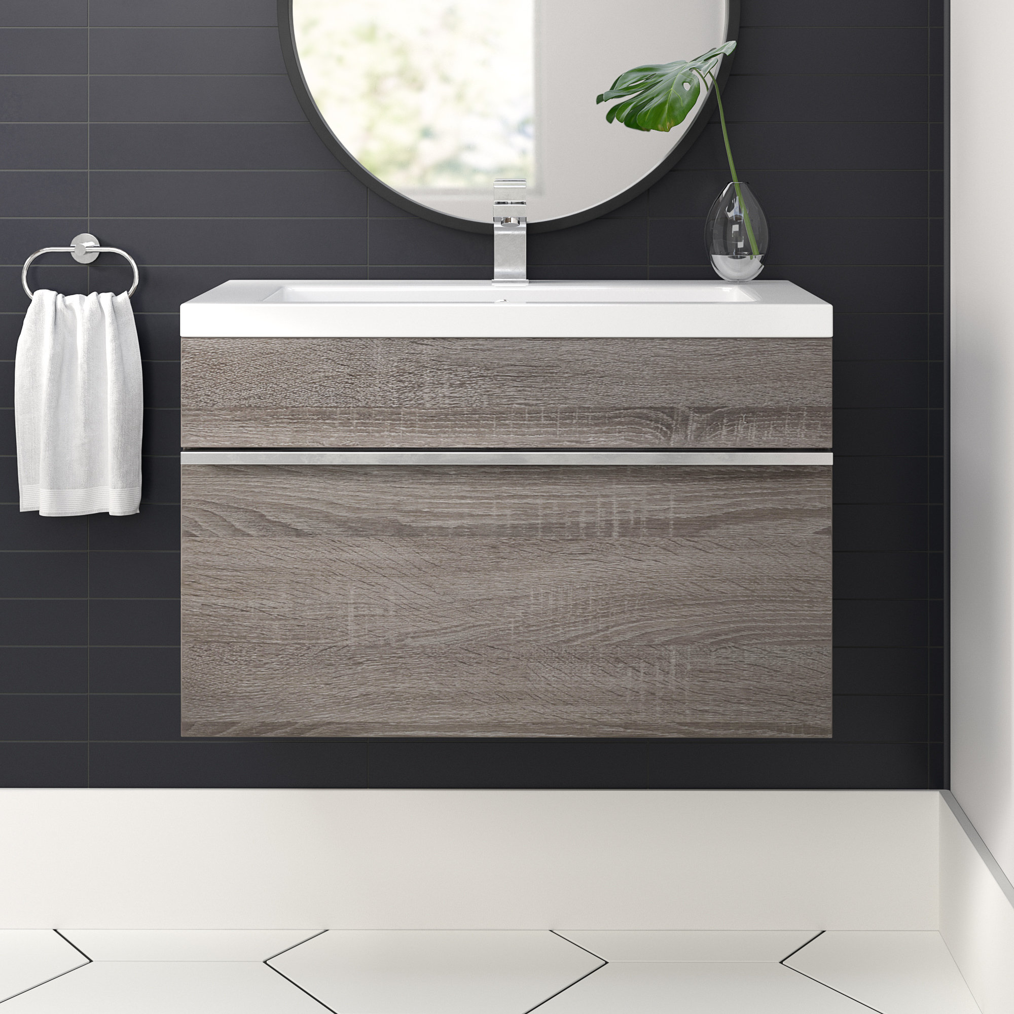 Greyleigh™ Madeley 24.25'' Single Bathroom Vanity with Plastic Vanity