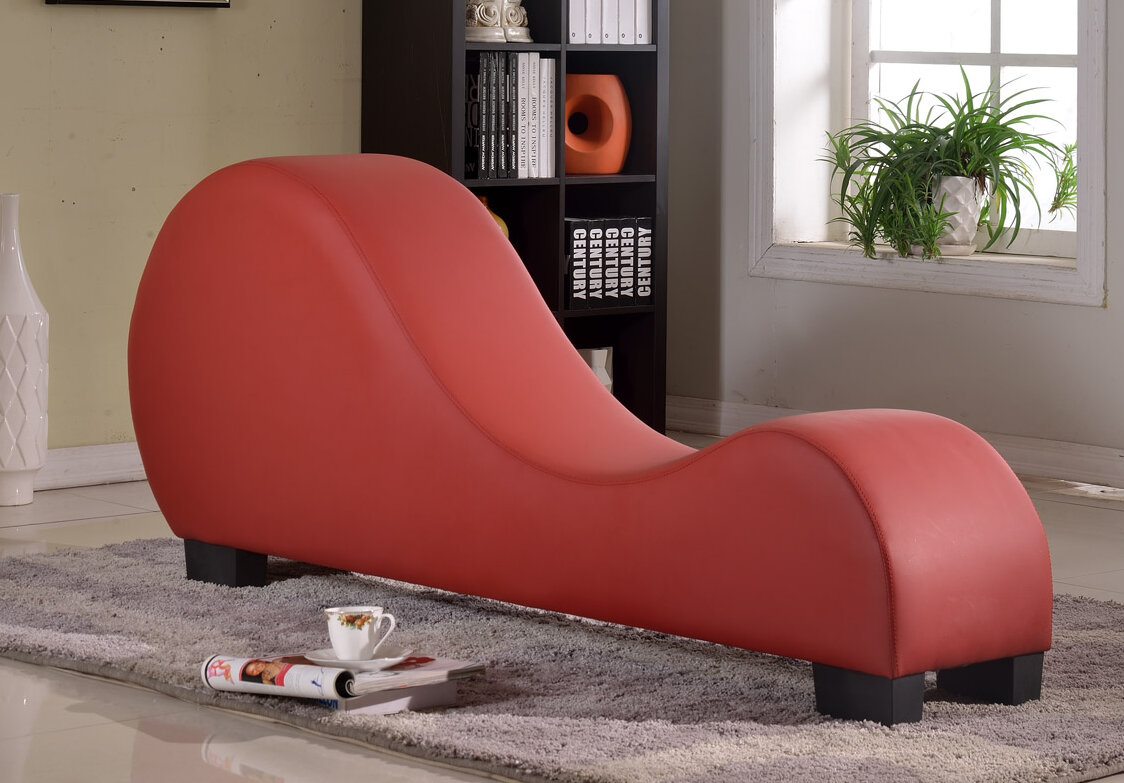 Townson Vegan Leather Chaise Lounge