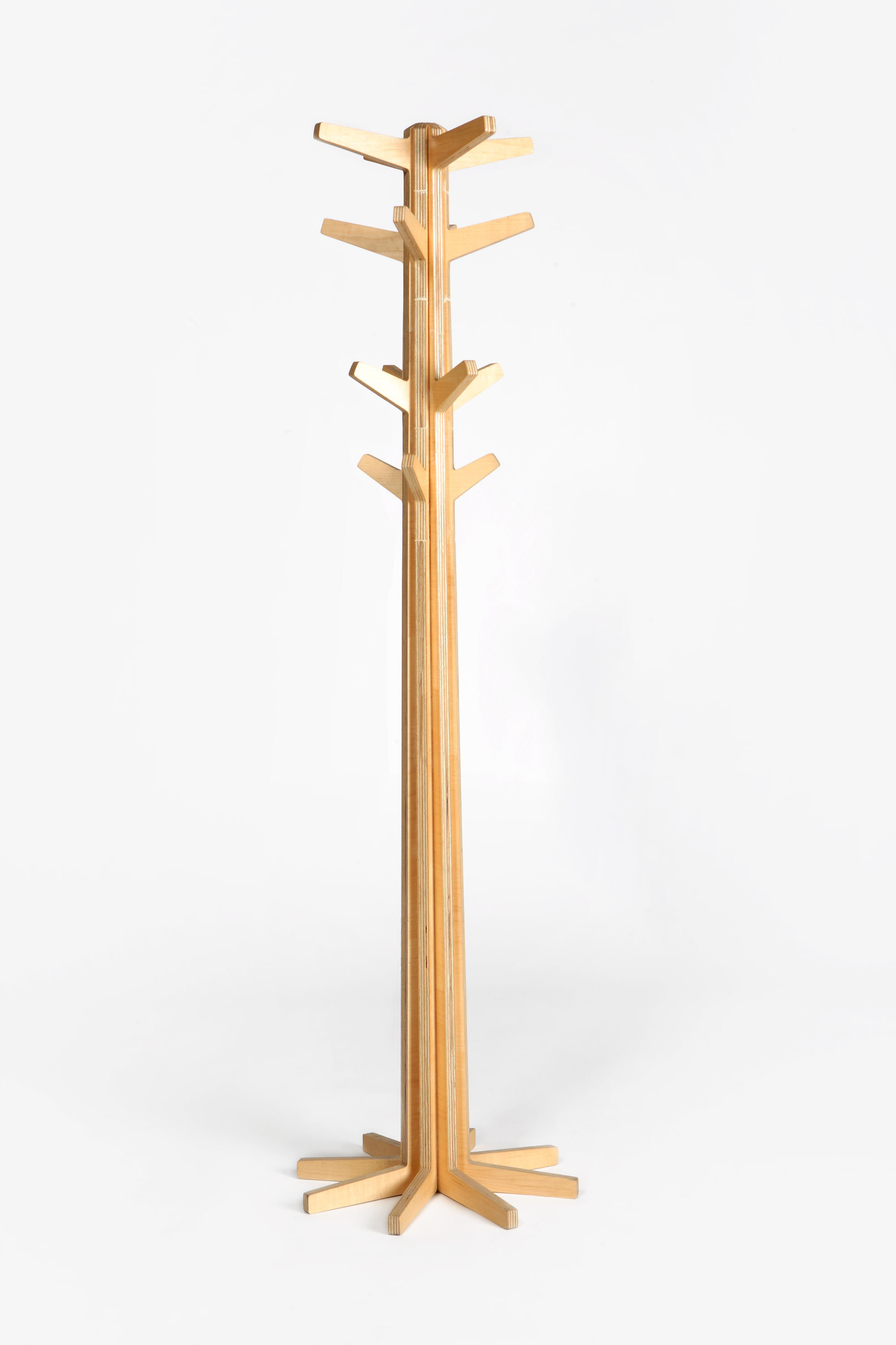 RobertAllenFabric Pirwi Wood 16 Hook Freestanding Coat Rack Wayfair