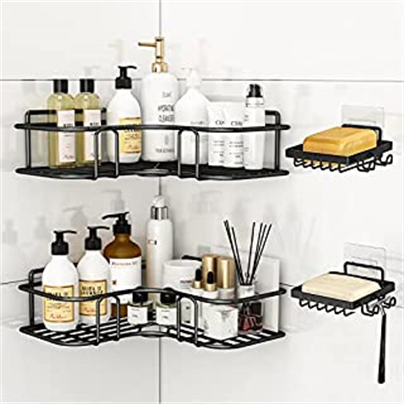 Rebrilliant Ivany Metal Wall Mounted Bathroom Shelves Wayfair
