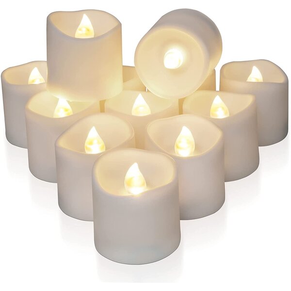 The Lakeside Collection Flameless LED Battery Operated Candle with Timer Medium Width 12”