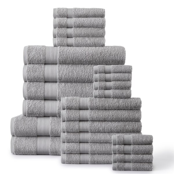 Aneysa 24 Piece 100% Cotton Towel Set