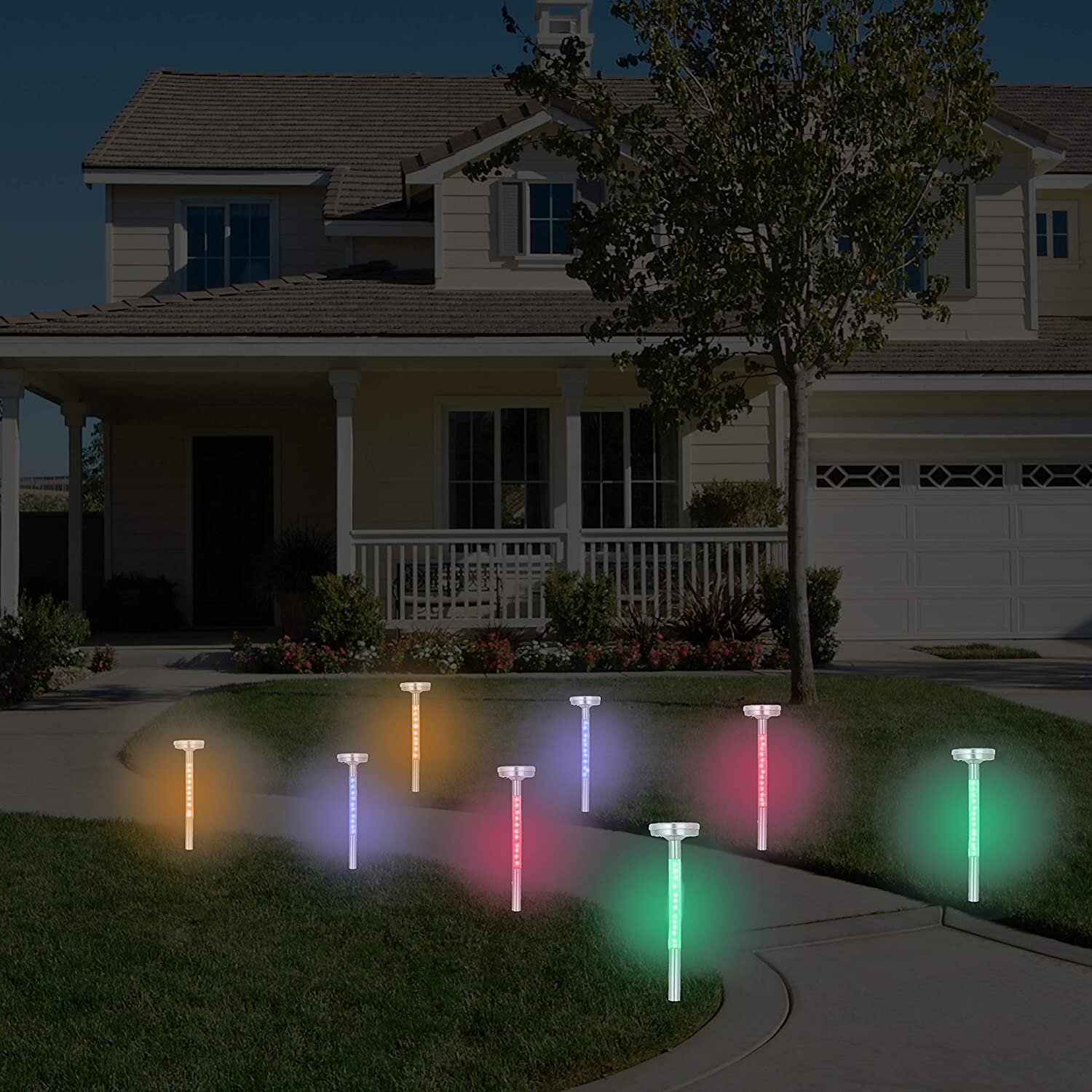 Landscape Lights Solar Path x Morvat LED Motion Sensor Outdoor Pathway Lights 