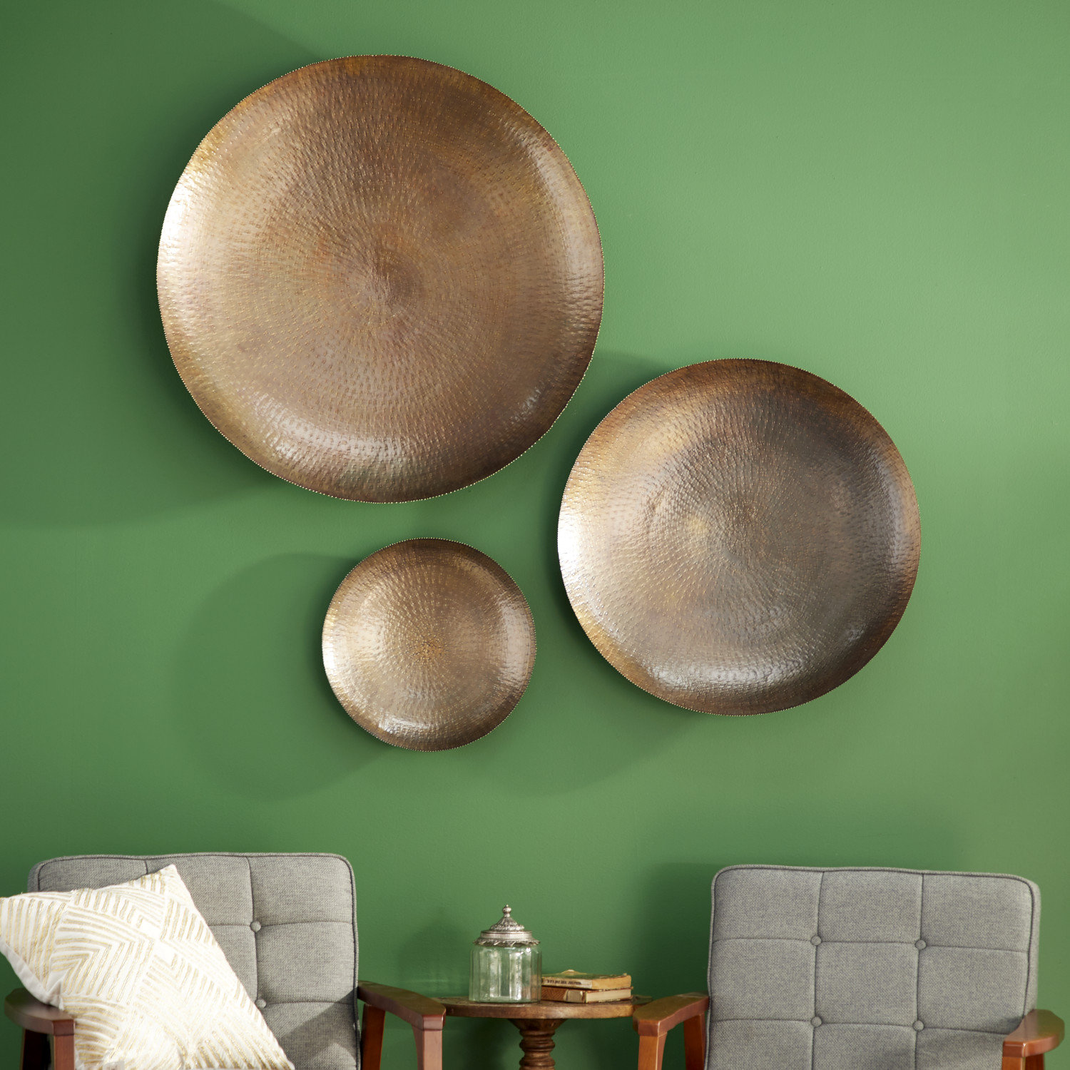Langley Street 3 Piece Hammered Metal Wall Décor Set & Reviews Wayfair