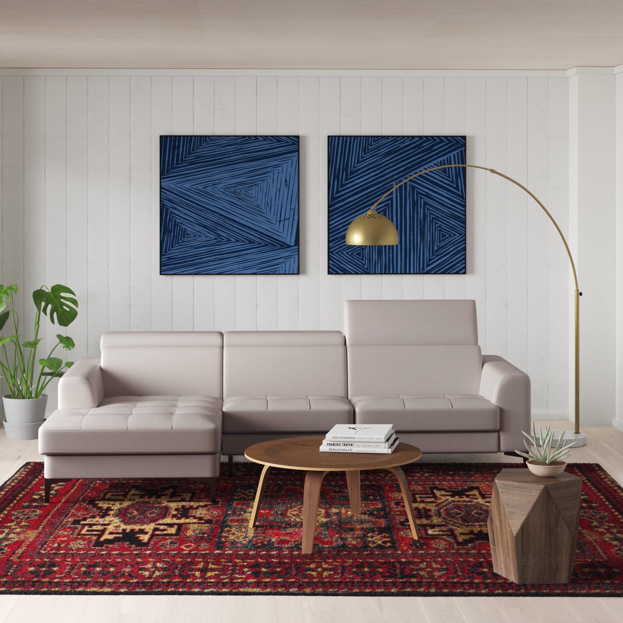 Latitude Run® Leather Sectional Wayfair