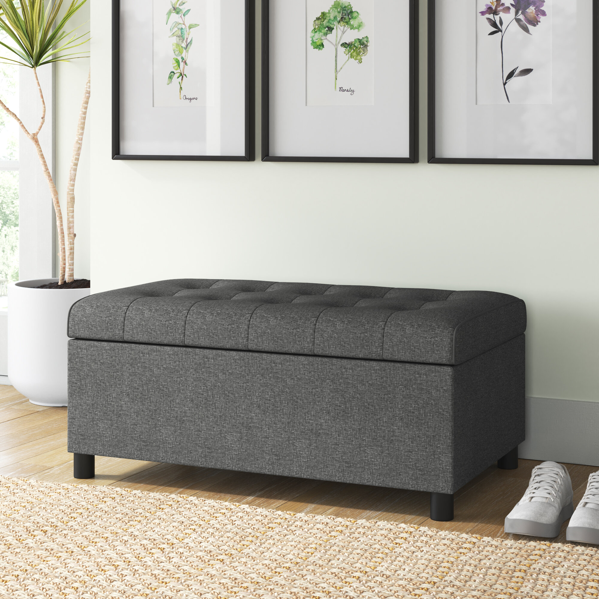 Stylish Ottoman in Crushed Velvet Fabric ideal Storage and Seating Solution !!!! 