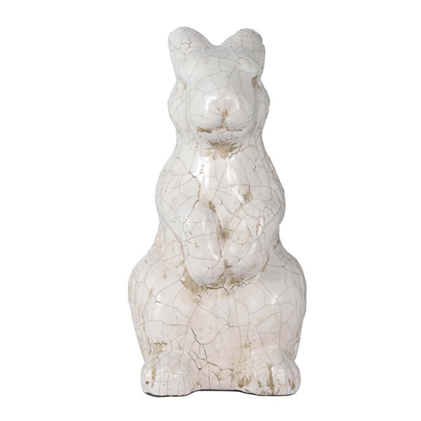 Birch Lane™ Glazed Standing Rabbit Statue & Reviews | Wayfair