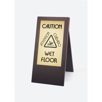 2 x Slippery Floor when wet Caution Label Sign Removable Self Adhesive Waterpr 