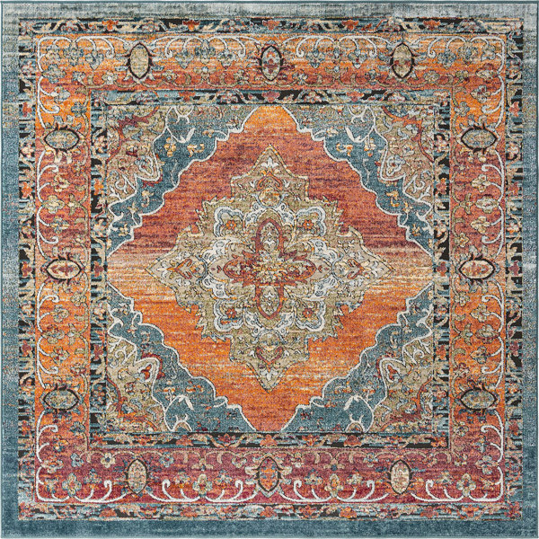 RugPal Charian Power Loom Performance Rust Rug | Wayfair