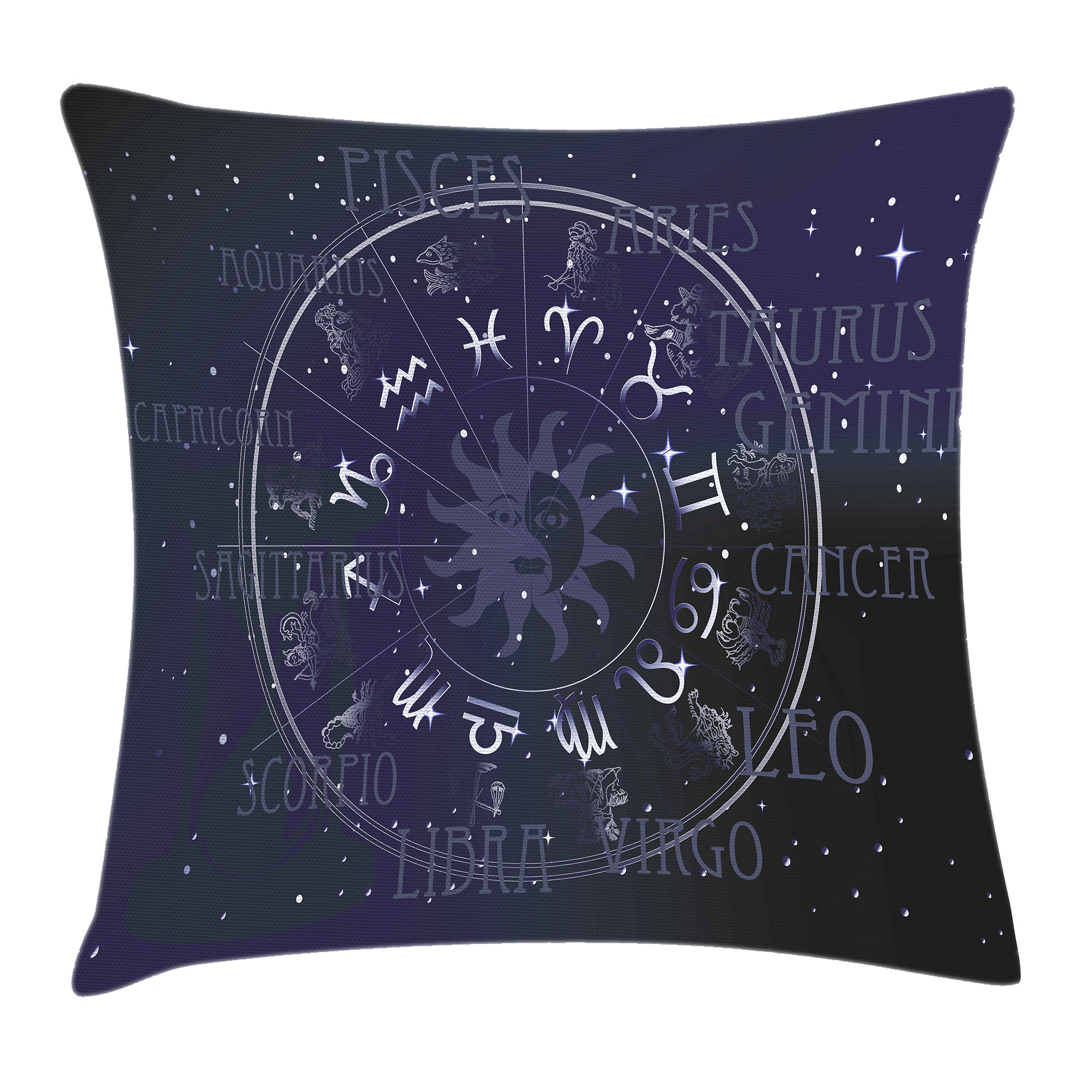 Ambesonne Zodiac Circle Wheel Square Pillow Cover Wayfair