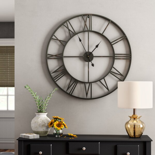 Wall Clock FHW Chinese Style Resin Living Room Bedroom Restaurant Wall Decoation Mute Round 14 Inches Color : Gold