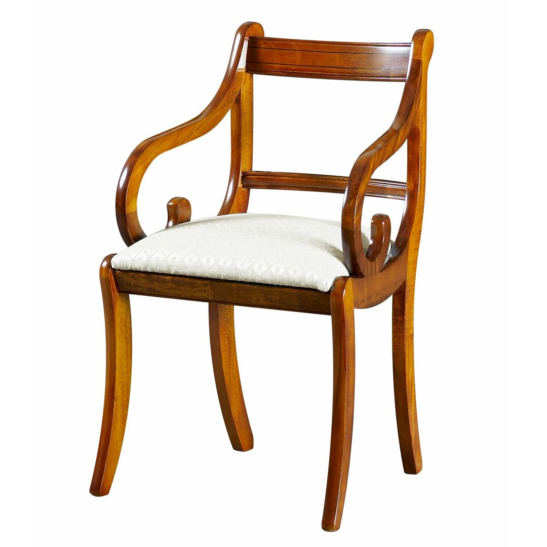 Harwinton Solid Mahogany Upholstered Dining Chair brown