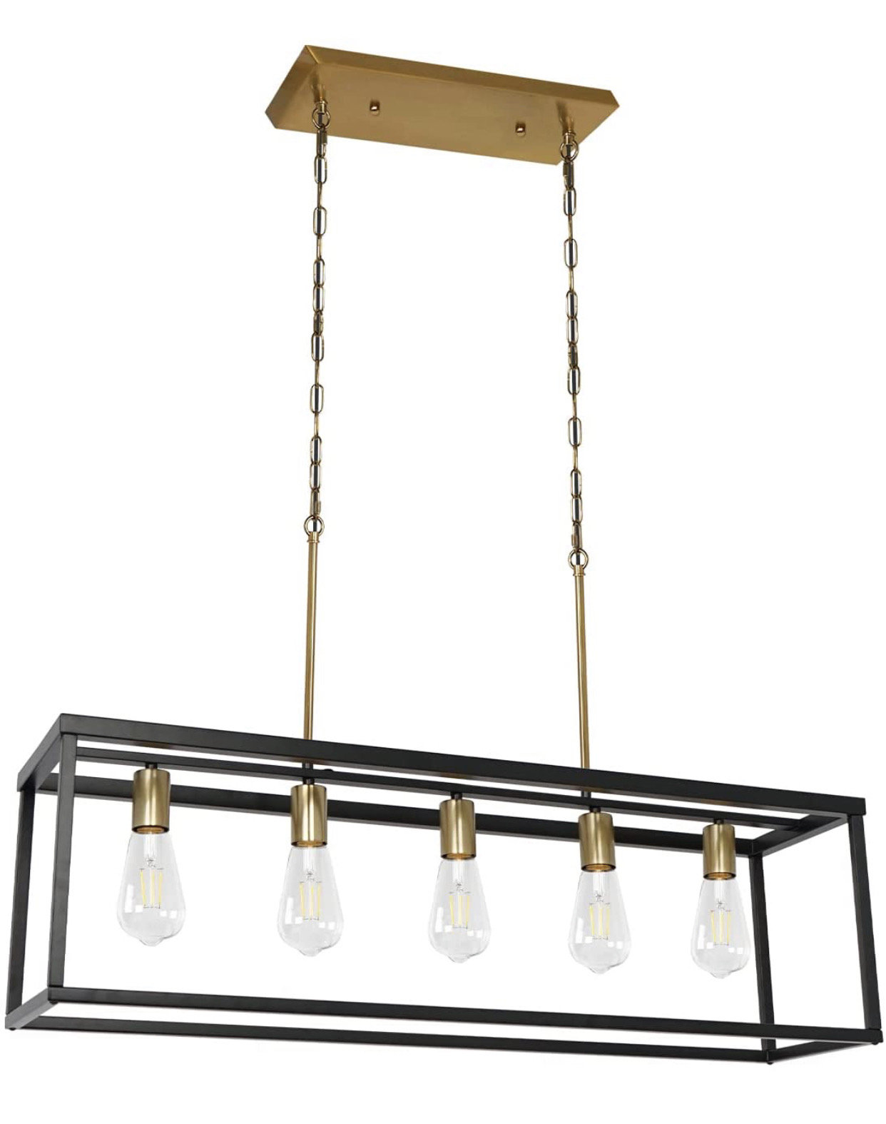 Everly Quinn 5 Light Kitchen Island Square / Rectangle Chandelier