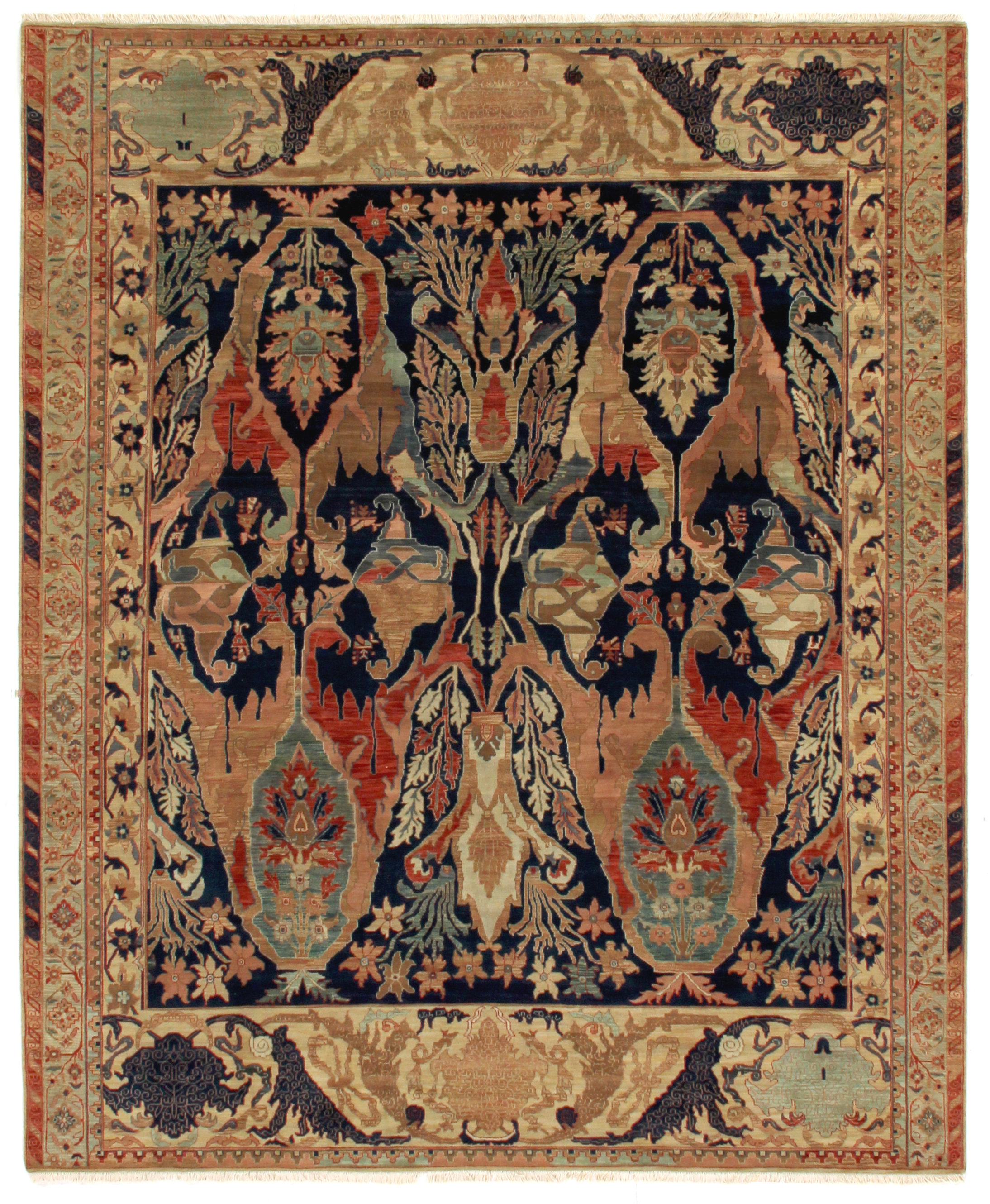 Exquisite Rugs Jurassic HandKnotted Wool Oriental Area Rug in Beige