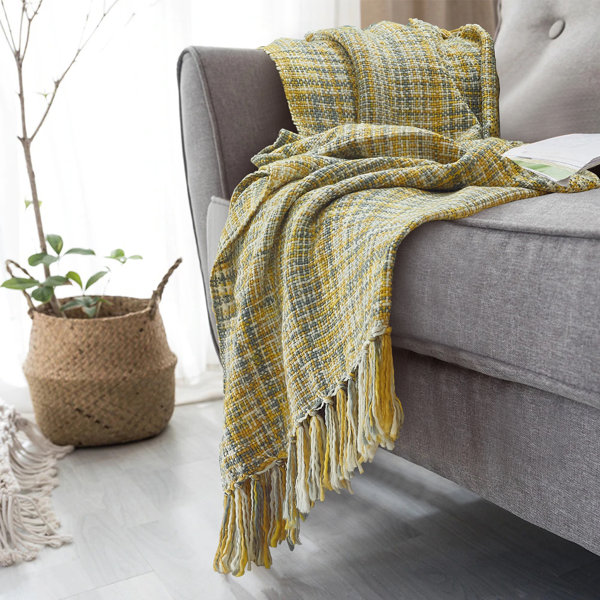 Mustard Yellow Throw | Wayfair
