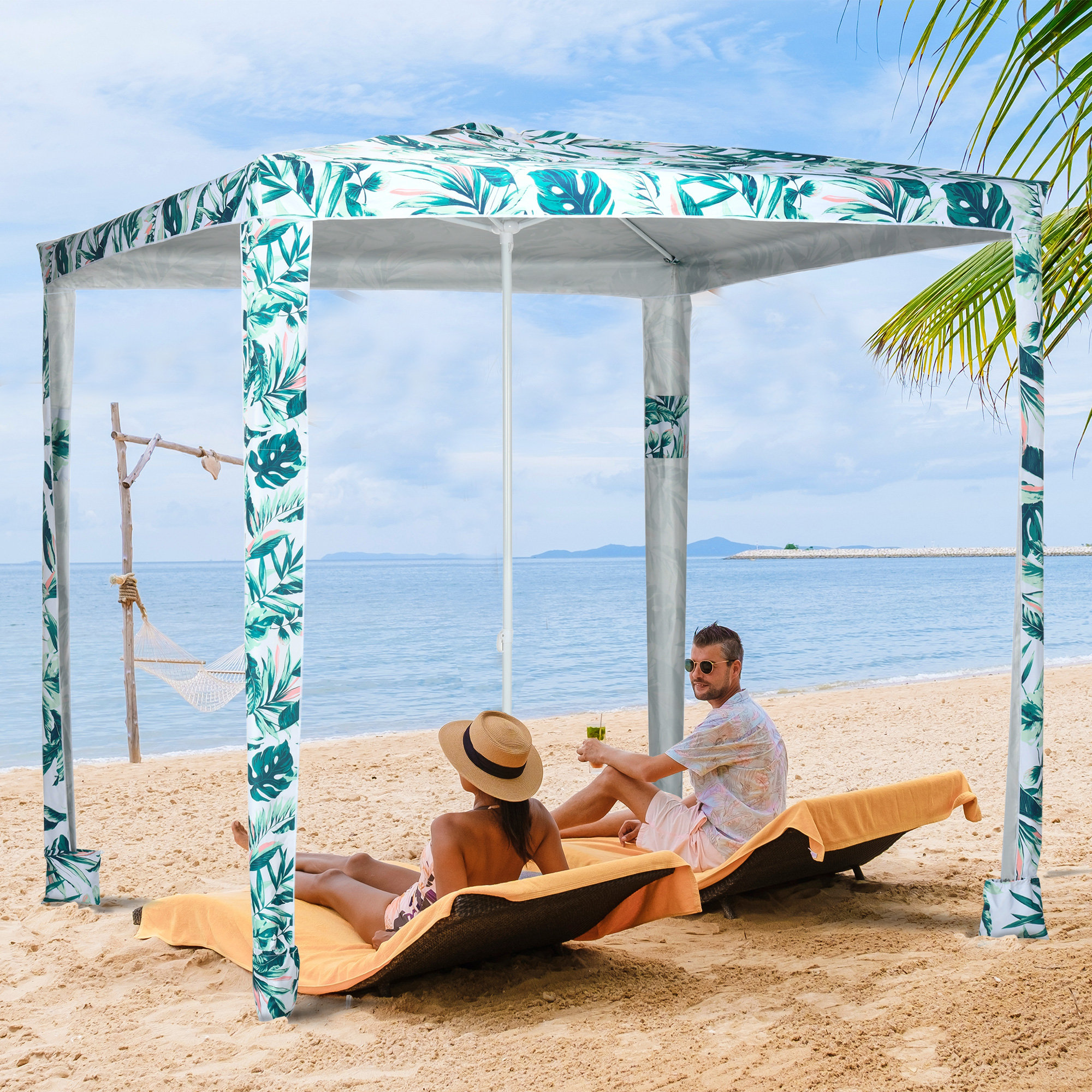 cabana style beach umbrella