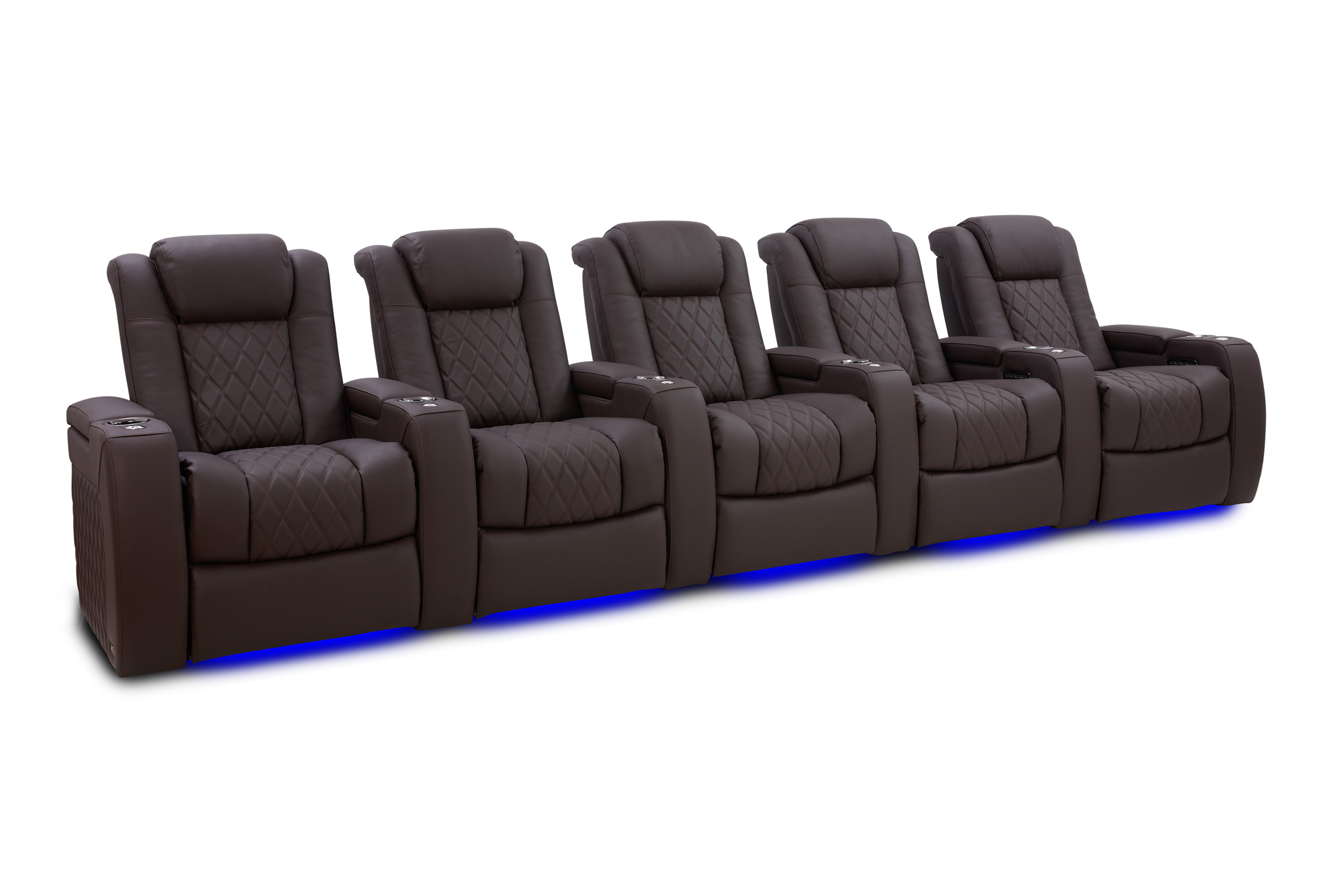 Valencia Theater Seating 160.5'' Wide Genuine Leather Home Theater