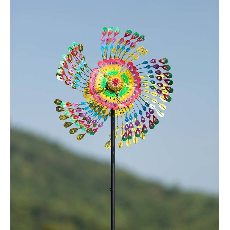 Plow & Hearth 54322 Celestial Confetti Garden Wind Spinner 