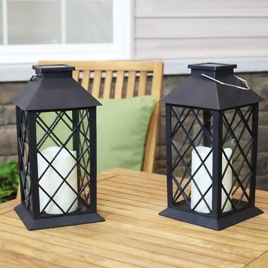 UNIQUE BATTERY LIGHT LED METAL INDUSTRIAL LANTERN STYLE TABLE LIGHT  6144 