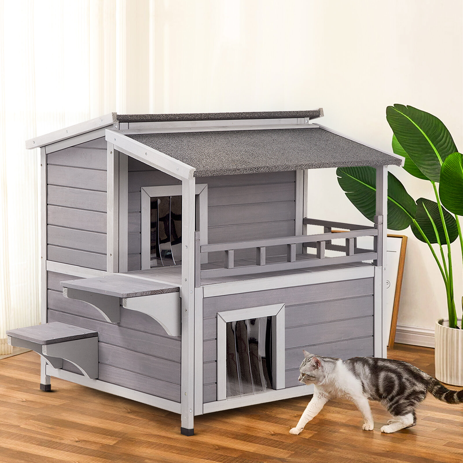 Tucker Murphy Pet™ Outdoor Cat House & Reviews | Wayfair