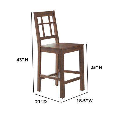 Laurel Foundry Modern Farmhouse Aguayo Solid Wood 25'' Counter Stool ...