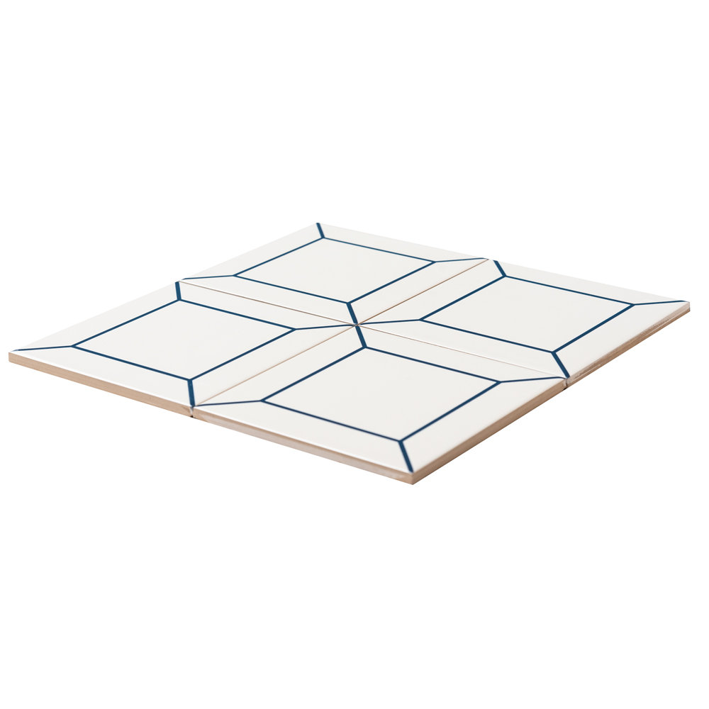 Long Island Mosaics & Tile Frame 6" x 6" Ceramic Vintage Glossy Wall