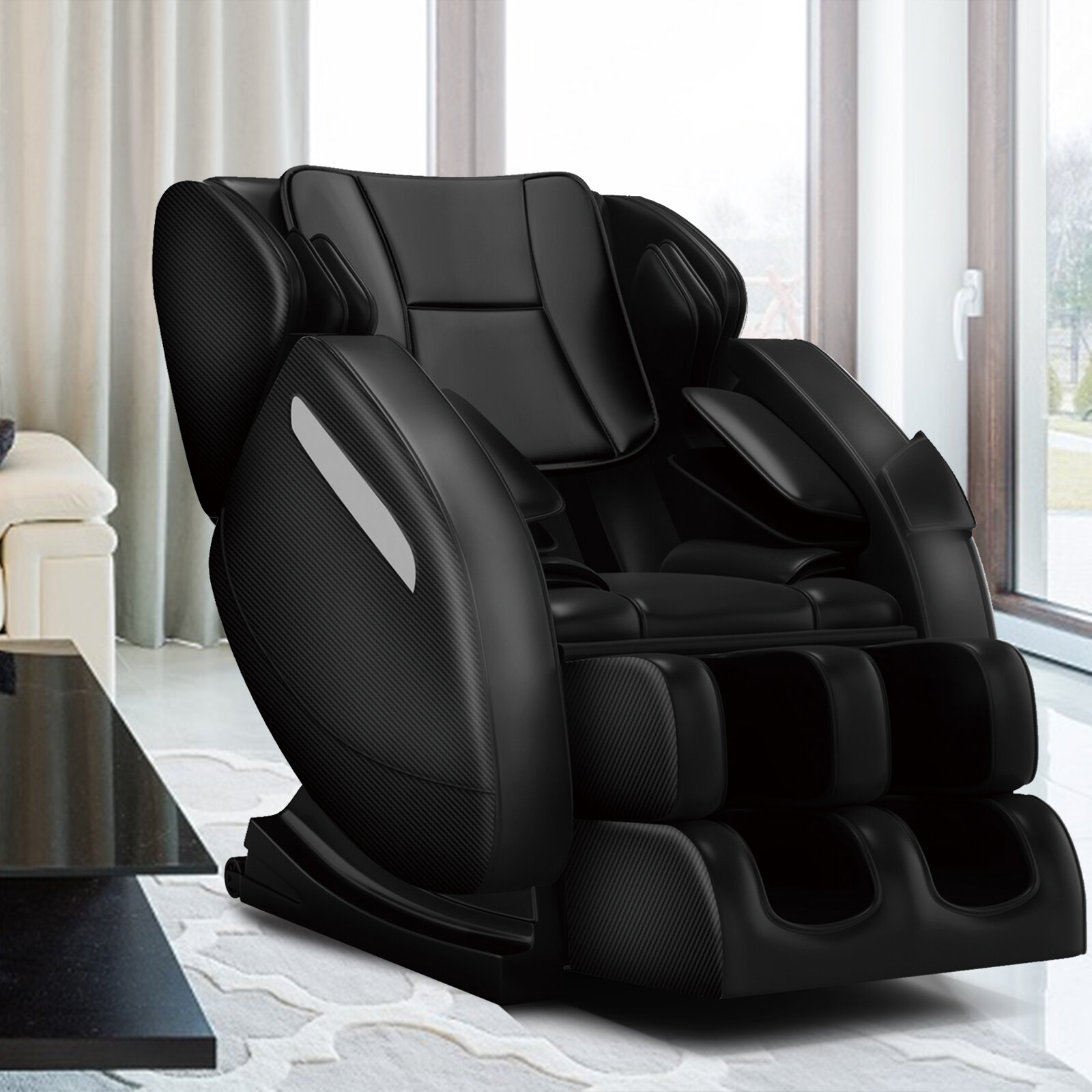 Faux Leather Reclining Heated Massage Chair