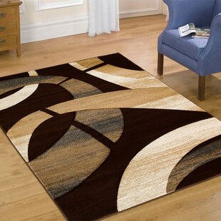Boxing Day Sale Chocolate Brown Cream Modern Quality Rug Small Large 