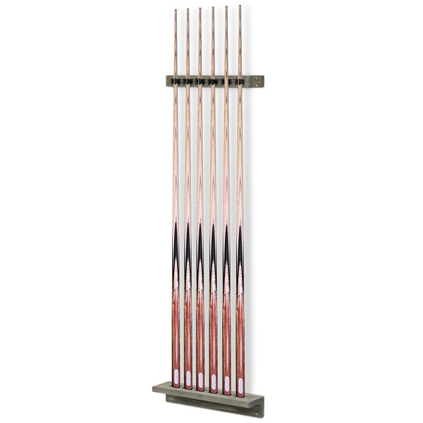 Cue Rack Only Cues, Balls and Ball Rack Set not Included Black HROMIGRY Pool Stick Holder Pool Cue Rack Wall Mount 8 Pool Billiards Table Accessories Rack Solid Wood 