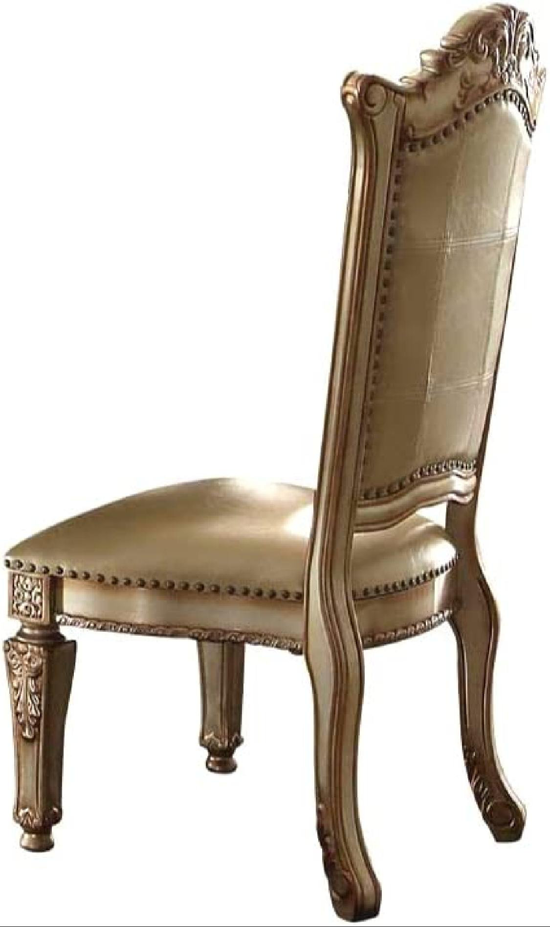 ZHENMIAO XINLEI TRADING INC King Louis Back Side Chair in Gold Wayfair