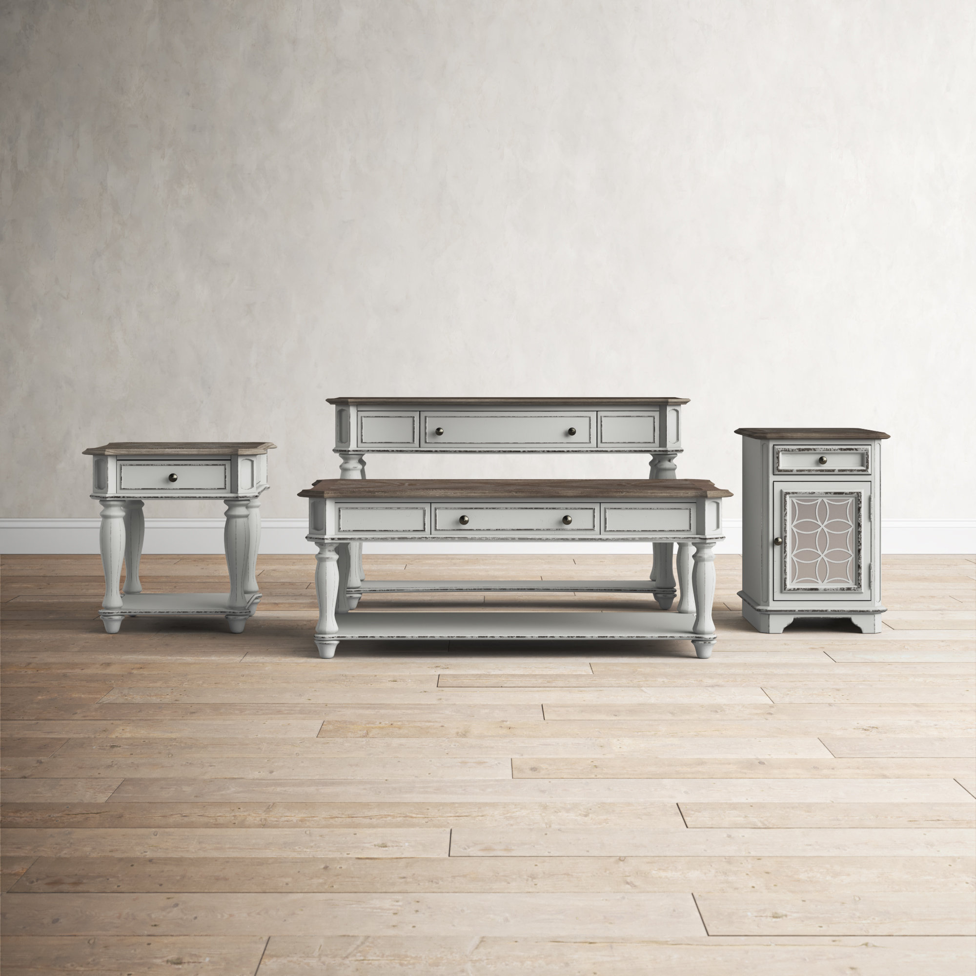 Birch Lane™ Branca 4 Piece Coffee Table Set & Reviews | Wayfair