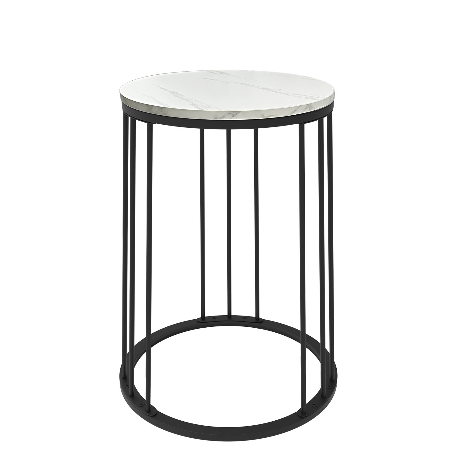 Ebern Designs Draven 26'' Tall Pedestal End Table Wayfair