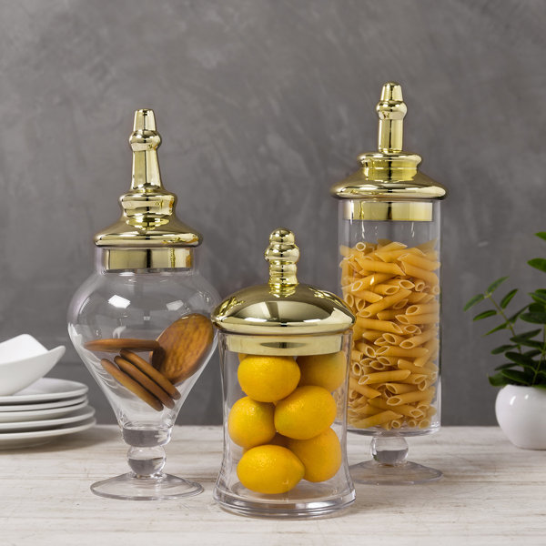 3 Piece Apothecary Jar Set | Wayfair
