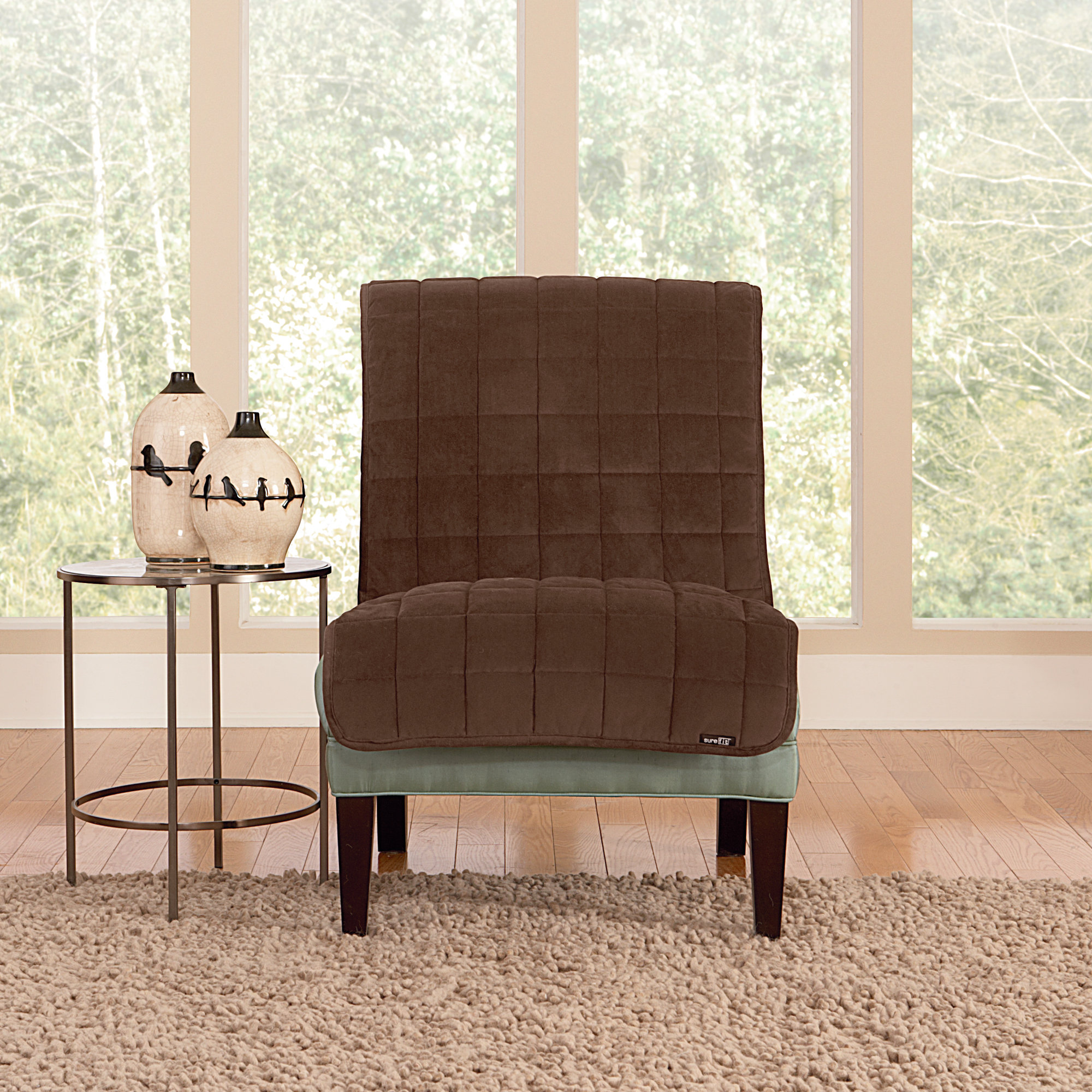 Sure Fit Deluxe Box Cushion Chair Slipcover & Reviews Wayfair