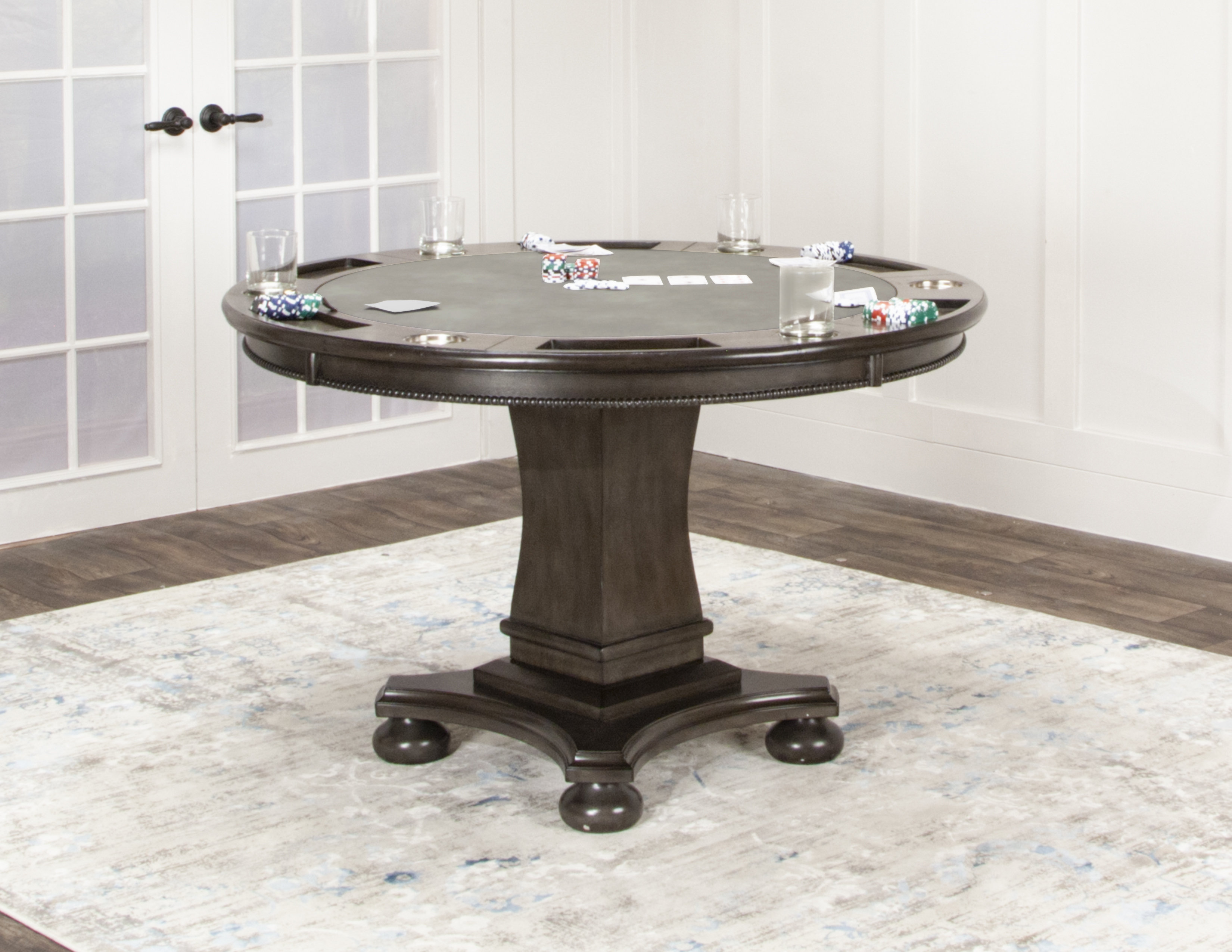 Canora Grey Sunset Trading Vegas Dining and Poker Table Reversible