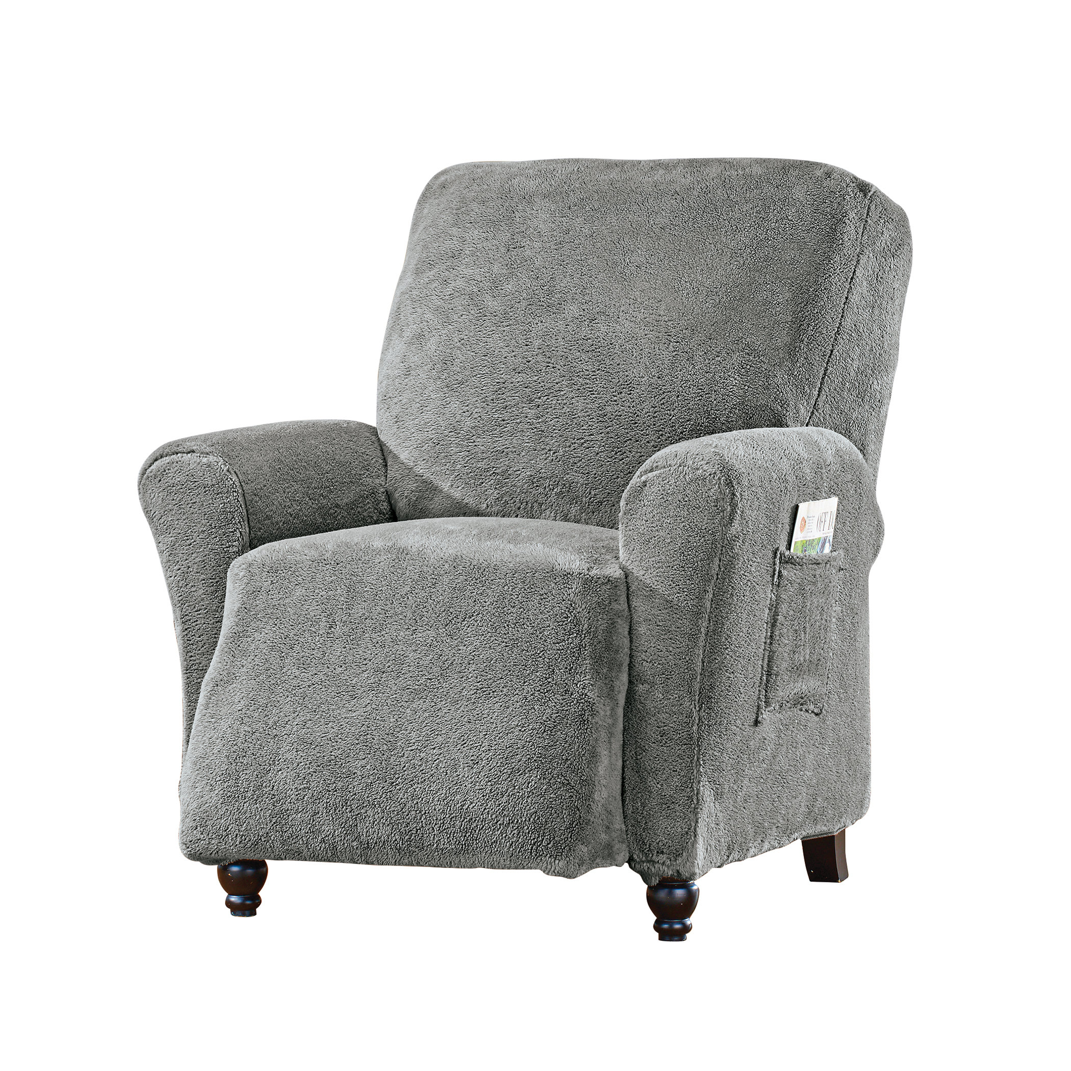 House of Hampton® Stretch Sherpa Fleece Furniture Cover Wayfair