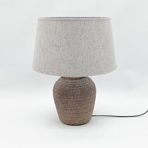 Crystal Art Concrete Cement Table Lamp 9 H x 8.5 L x 8.5 W Gray
