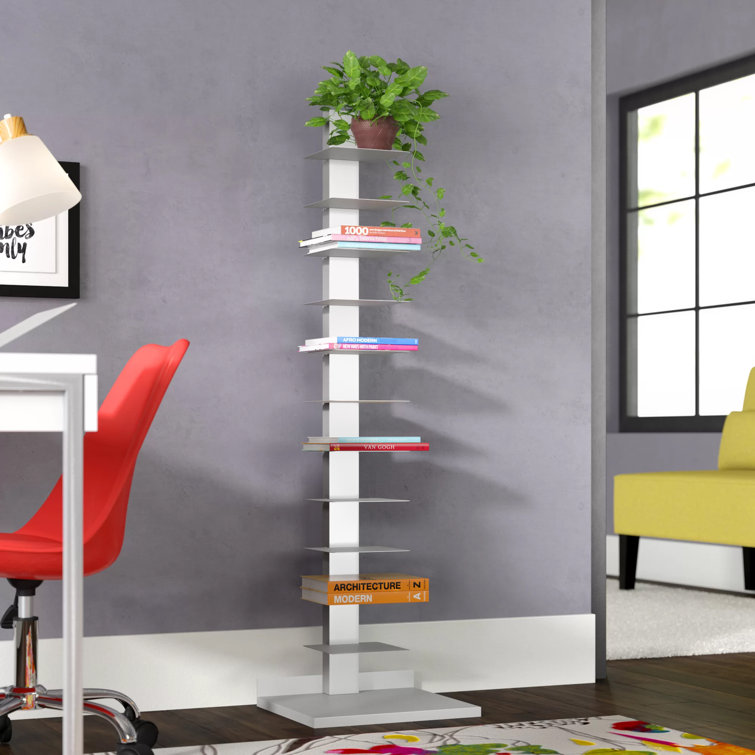 St Catherine 65.25'' H x 15.75'' W Standard Bookcase in whote or silver