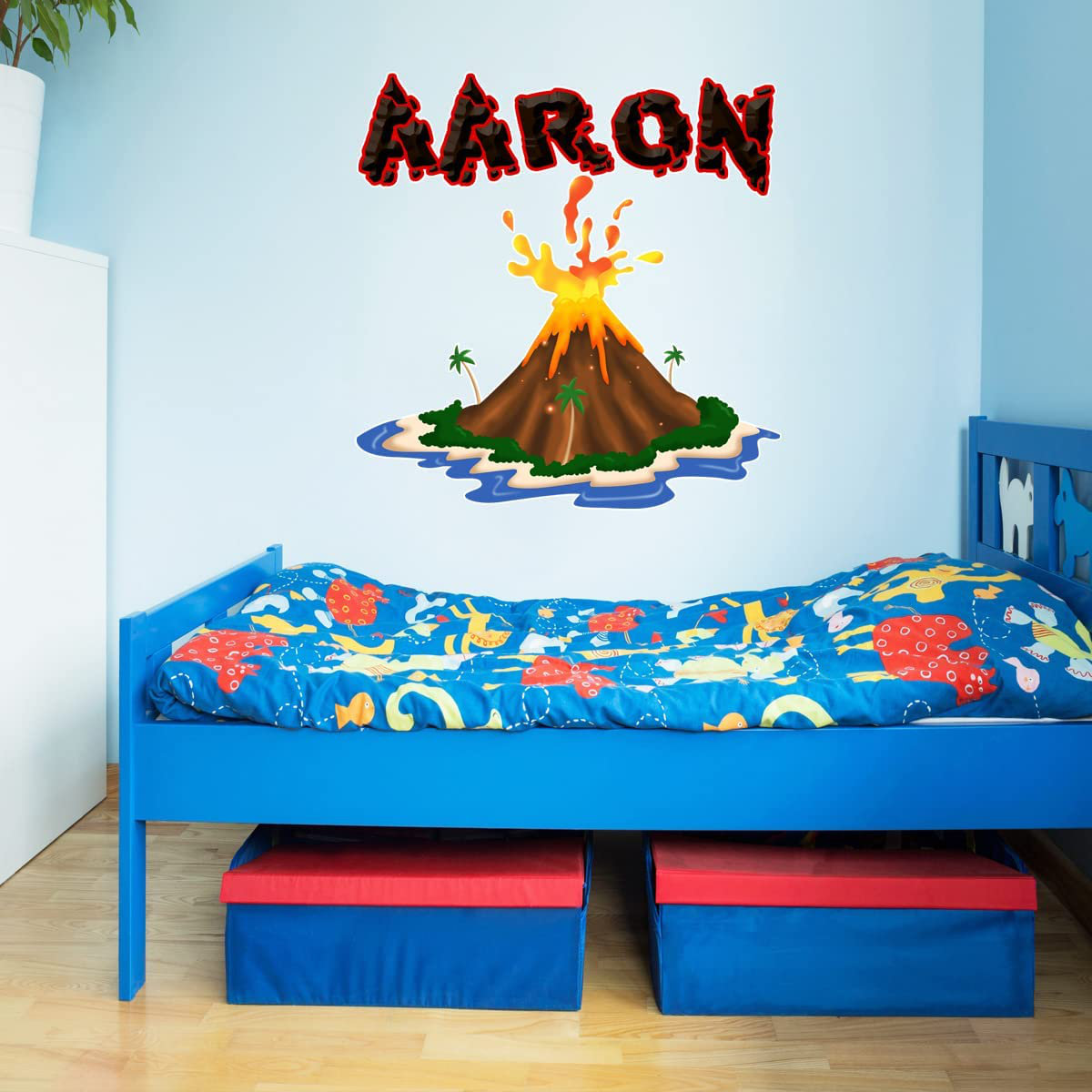 Zoomie Kids Volcano Wall Decal Wayfair