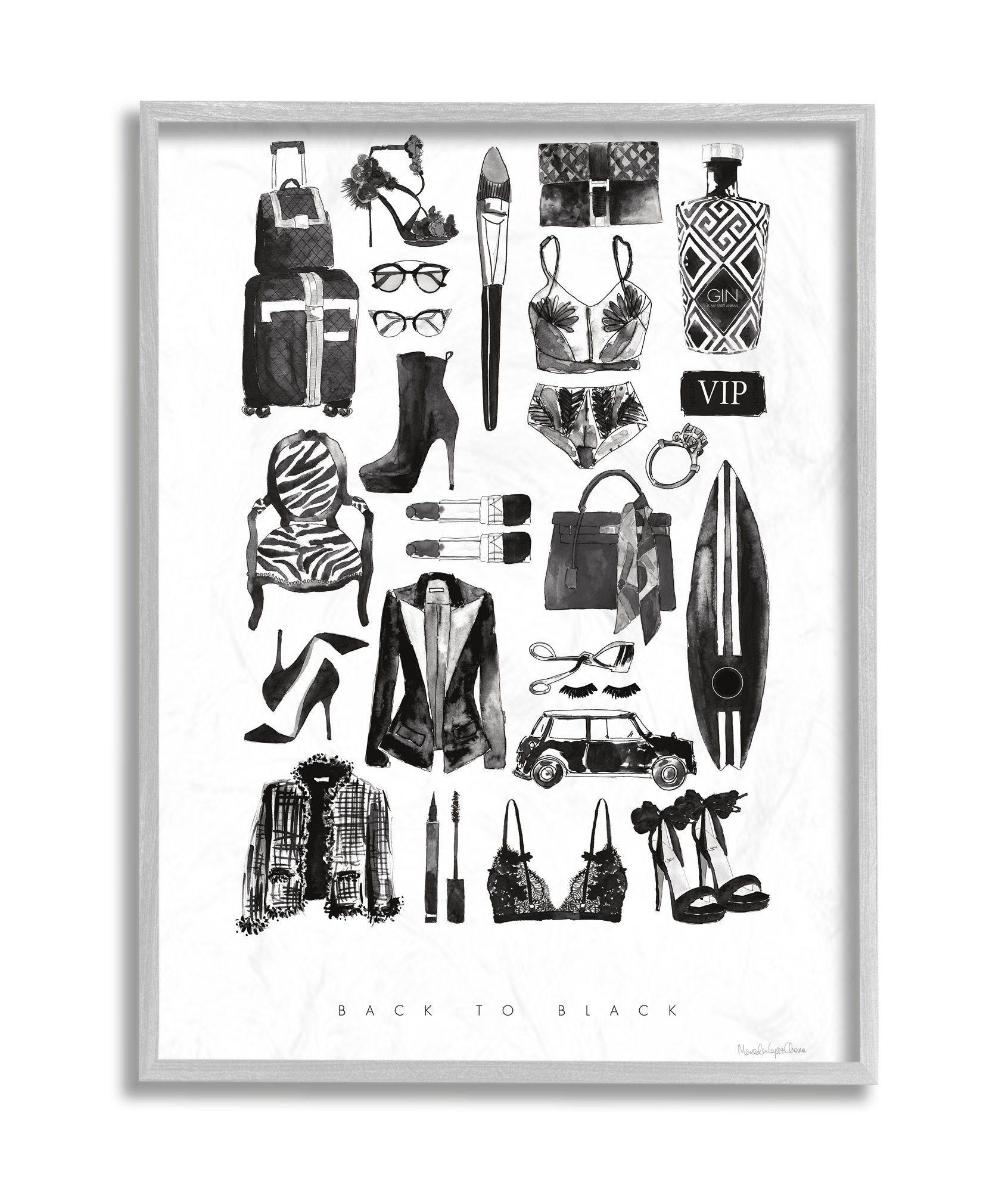 Mercer41 Back To Black Glam Fashion Mood Board by Mercedes Lopez Charro